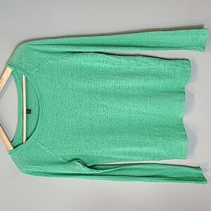 Banana Republic Linen Raglan Tee‎ Size XS Green Coastal Comfy Summer Preppy